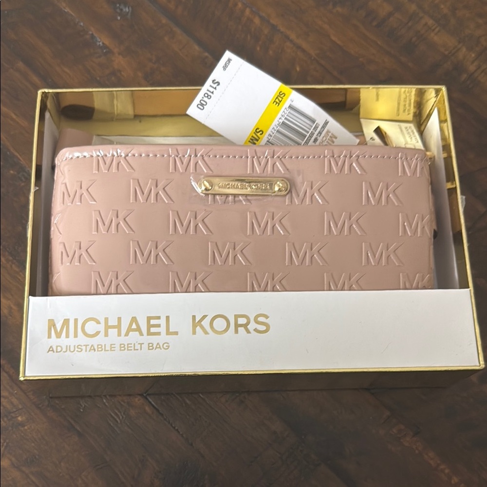 Michael Kors Pink Belt Handbag with Iconic Design NWT